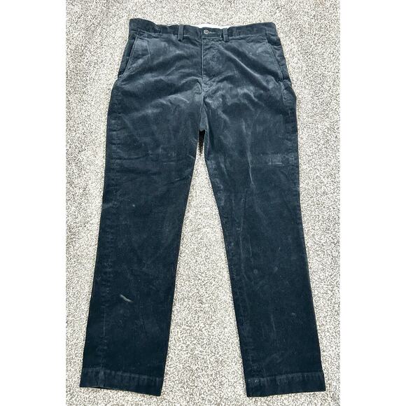Polo Ralph Lauren Men's 34 X 32 Stretch Straight Fit Corduroy Pants Black - Picture 1 of 11